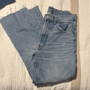 Zara Light Blue Straight Leg Jeans